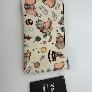 Disney Cream Dumbo Patterned Zip Pouch with Pastel Accents